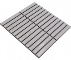 Muestra de mano mosaico de cerámica varillas Modern Art blanco antiguo brillante MOS24-S30_m