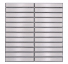 Muestra de mano mosaico de cerámica varillas Modern Art blanco antiguo brillante MOS24-S30_m