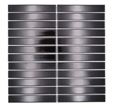 Muestra de mano cerámica mosaico varillas Modern Art negro brillante MOS24-S50_m