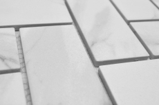 Muestrario de mano mosaico cerámico espiga Carrara look blanco gris mate MOS24-1102_m
