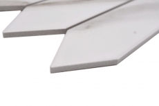 Muestra de mano mosaico cerámico Hexágono hexágono Calacatta blanco gris-marrón mate MOS13-L1112_m