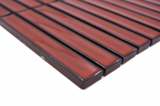 Muestra de mano cerámica mosaico varillas retro vintage 50s 60s correas rojo brillante moteado MOS24-CS56_m
