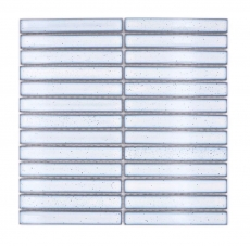 Muestra de mano cerámica mosaico varillas retro vintage 50s 60s correas blanco brillante moteado MOS24-CS66_m