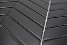 Muestra de mano mosaico cerámico espiga uni negro mate MOS24-EV29_m