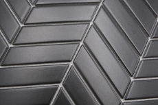 Muestra de mano mosaico cerámico espiga uni negro mate MOS24-EV29_m