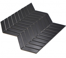 Muestra de mano mosaico cerámico espiga uni negro mate MOS24-EV29_m