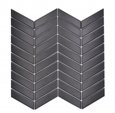 Muestra de mano mosaico cerámico espiga uni negro mate MOS24-EV29_m