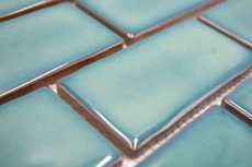 Muestra de mano mosaico cerámico Metro Sybway composite uni petrol green glossy MOS26-716_m