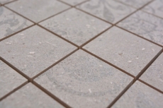 Muestrario de mano mosaico cerámico gres porcelánico gris claro antracita estampado MOS14-G3_m