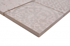 Muestrario de mano mosaico cerámico gres porcelánico gris claro beige estampado MOS23-B5_m