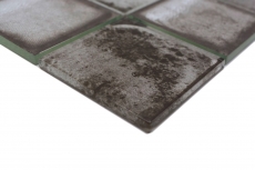 Muestra de mano mosaico de vidrio mosaico azulejo retro vinatage cemento estilo urbano gris MOS88-S04_m