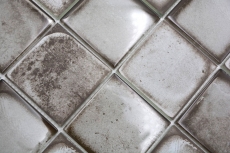 Muestra de mano mosaico de vidrio mosaico azulejo retro vinatage cemento estilo urbano gris MOS88-S04_m