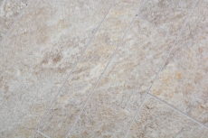 Muestra de mano Estera de mosaico autoadhesiva Vinilo aspecto piedra beige gris Rectangular MOS200-SP01_m