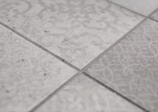 Muestra de mano autoadhesivo mosaico estera vinilo shabby chic ornamento gris MOS200-SCELLO_m