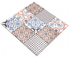 Muestra de la mano autoadhesiva mosaico estera de vinilo español azulejo mirada ornamento colorido MOS200-S1406_m