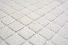 Muestra de mano mosaico de vidrio piscina mosaico flotante blanco viejo gris claro crema MOS200-A03_m