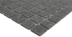 Muestra de mano mosaico de vidrio piscina mosaico flotante gris basalto look gris oscuro MOS200-A09_m