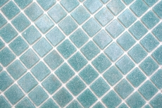 Muestra de mano mosaico de vidrio piscina mosaico flotante azul pastel gris MOS200-A52_m