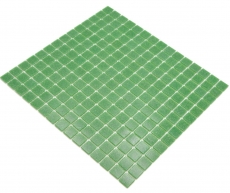 Muestra de mano mosaico de vidrio piscina mosaico flotante manchas verdes MOS200-A23_m
