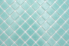 Muestra de mano mosaico de vidrio piscina mosaico flotante luz turquesa verde manchas MOS200-A62_m