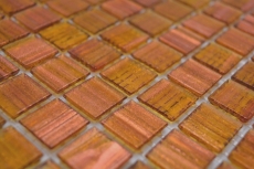 Muestra de mano mosaico de vidrio mosaico azulejo oro marrón cobre MOS230-G34_m