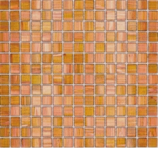 Muestra de mano mosaico de vidrio mosaico azulejo oro marrón cobre MOS230-G34_m