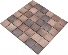Azulejos de mosaico de cerámica Jasba tierra marrón mate piedra mirada cocina pared baño azulejo ducha pared / 10 esteras de mosaico