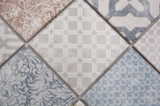 Jasba Patrón mosaico cerámica gres multicolor mate retro look cocina baño ducha MOSJBPV20 1 tapete