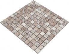 Jasba Patrón mosaico gres cerámico beige-marrón mate retro look cocina baño ducha MOSJBPV01 1 tapete