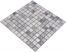 Jasba Patrón mosaico cerámica gres gris mate retro look cocina baño ducha MOSJBPV02 1 tapete