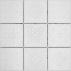 Jasba Clara mosaico cerámica gres islandia blanco brillante retro look cocina baño ducha MOSJBC139 1 estera