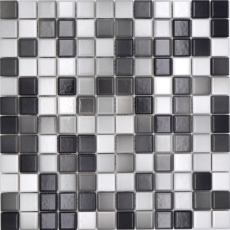 Jasba Agrob Buchtal Fresh mosaico cerámica gres blanco gris mezcla brillante cocina baño ducha MOSJBF221 1 tapete