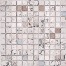 Jasba Agrob Buchtal Fresh Marble & More gres cerámico mosaico ilusión beige brillante aspecto mármol cocina baño ducha MOSJBMM18 1 tapete