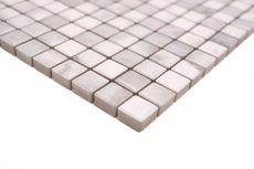 Jasba Agrob Buchtal Fresh Marble & More mosaico gres cerámico carrara look blanco brillante mármol look cocina baño ducha MOSJBMM23 1 tapete