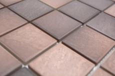 Muestra de mano Jasba Village mosaico cerámica gres tierra marrón mate efecto piedra cocina baño ducha MOSJB546_m