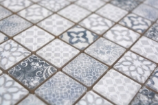 Muestra de mano Jasba Patrón gres cerámico gris mate retro look cocina baño ducha MOSJBPV02_m
