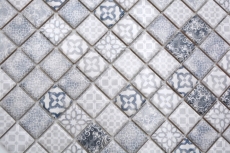 Muestra de mano Jasba Patrón gres cerámico gris mate retro look cocina baño ducha MOSJBPV02_m