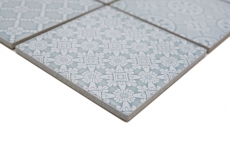 Muestra de mano Jasba Clara mosaico cerámica gres país verde brillante aspecto retro cocina baño ducha MOSJBC136_m