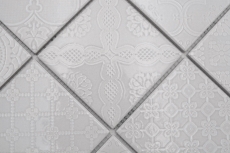 Muestra de mano Jasba Clara mosaico cerámica gres paris gris brillante retro look cocina baño ducha MOSJBC138_m