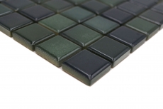 Muestra de mano Jasba Agrob Buchtal Fresh mosaico cerámica gres verde bosque mezcla brillante cocina baño ducha MOSJBF216_m