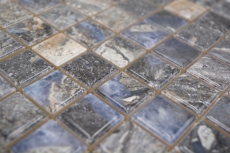 Muestra de mano Jasba Agrob Buchtal Fresh Marble & More gres cerámico mosaico ilusión oscuro brillante mármol look cocina baño ducha MOSJBMM22_m