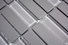 Muestra de mano mosaico azulejo cerámica varillas gris vidrio sin esmaltar MOS24-0204_m