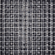 Mosaico de vidrio QUADRAT CRYSTAL GLITTER NEGRO / 10 mosaicos MOS130-X826_f