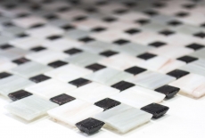 Mosaico de vidrio combinación Goldstar gris blanco MOS57-K01