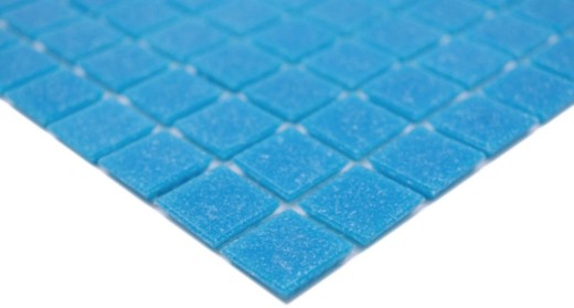 Mosaicos Mosaico de vidrio Classic Uni vidrio azul liso papel aglomerado Mosaico de piscina Mosaico de piscina MOS200-A14-P_f