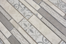 Composite mármol/cerámica mezcla gris 3F mosaico azulejo pared azulejo backsplash cocina baño MOS180-D0927G_f