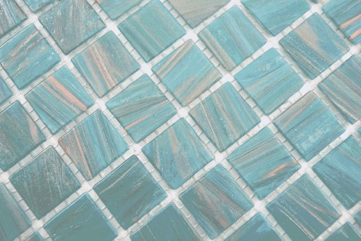 Muestra de mano mosaico de vidrio turquesa bronce pared azulejo baño azulejo ducha splashback azulejo backsplash MOS230-GA67_m