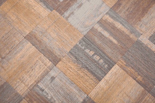 Muestra de mano mosaico azulejo autoadhesivo aluminio marrón metal madera look oscuro MOS200-2122_m