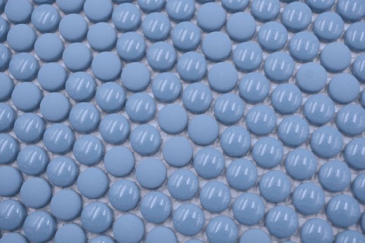 Muestra de mano esmalte redondo mezcla azul brillante/mate pared azulejo backsplash cocina ducha baño MOS140-0411_m