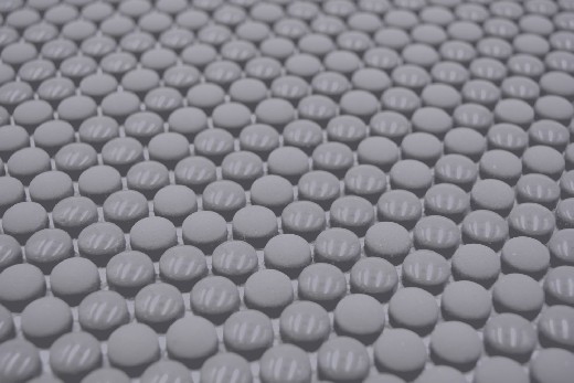 Muestra de mano redondo esmalte mezcla gris brillante/mate pared azulejo backsplash cocina ducha baño MOS140-0211_m